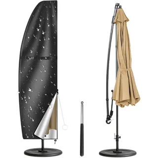 MI CASA Sonnenschirm Schutzhülle, Sonnenschirmhülle Schutzhülle für Sonnenschirm 2 bis 3 M, Ampelschirm Schutzhülle Ampelschirm Hülle Gartenschirm Abdeckung, Wasserdiht und UV-Anti (205x25x57/48cm)