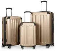 Spree - 3er Koffer-Set Hartschale Champagner matt, TSA, (55cm, 65cm & 75cm), 259 Liter