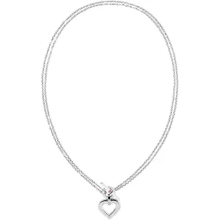 Tommy Hilfiger Kette mit Anhänger TOGGLE HEART blau/rot/silber/weiß Edelstahl