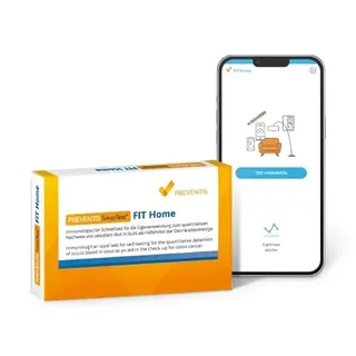 Preventis SmarTest® FIT Home I Schnelltest Darmkrebsvorsorge I Sehr Präzise 93% Spezifität I Ergebnis nach 15 Minuten