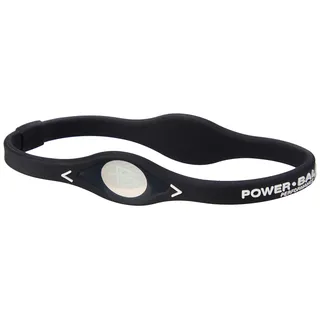 Power Balance Silicone Armband, Black w/White, S, IWSA09BK00WTSP