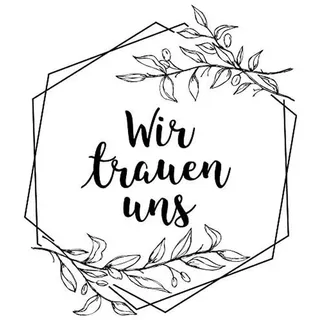 Rayher 29205000 Stempel, Motiv: Wir trauen uns, 7 x 8 cm, Textstempel zur Hochzeit, für Einladungen, Menükarten, Tischdekoration, Heiratsanzeige, Holzstempel Butterer