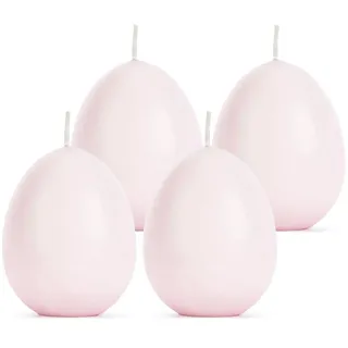 Osterdekoration Osterei-Kerze 6,5 cm hoch Pastell Rosa Tisch-Deko Ostern