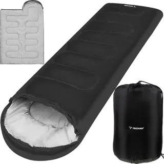 TRIZAND Schlafsack 2 in 1 Deckenschlafsack Wasserabweisend 2 Jahreszeiten für Camping Zelten Reisen Outdoor 21084