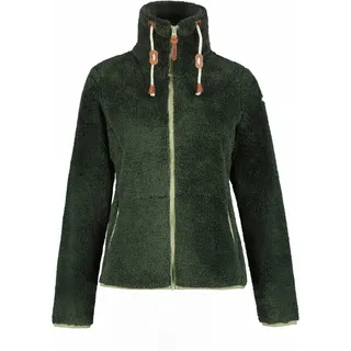 ICEPEAK Colony S6 Midlayer flauschige Fleecejacke Damen 595 dark green XL
