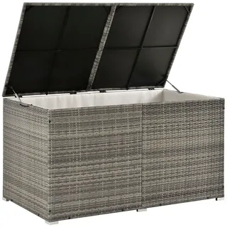 Polyrattan Auflagenbox Ikaria & grau-meliert