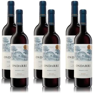 Ondarre Bodegas Reserva Rioja, trocken, sortenreines Weinpaket (6x0,75l)