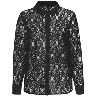 LASCANA Spitzenbluse Damen schwarz Gr.40