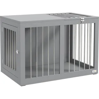 PawHut Hundekäfig Haustierkäfig, Hundehütte, Hundebox Hundehaus, Grau