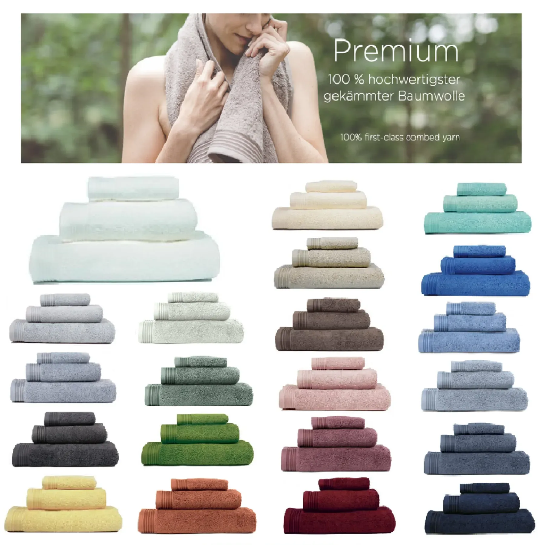 framsohn Frottierserie 'Premium' (Farbe: Rot / Größe: Handtuch 50 x 100 cm)