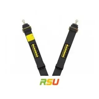 Schroth Gurt - PROFI II-FE asm schwarz mit SCHROTH RACING Logo links mit Ausklinkbeschlag