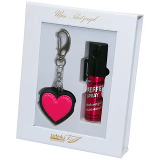 KH Security Marderspray Geschenkbox Sicherheit: Herz-Alarm + Pfefferspray, Herz-Alarm + Pfefferspray Lady Pink
