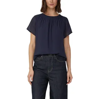 s.Oliver Luftige Chiffon-Bluse mit gesteppter Raffung - 38