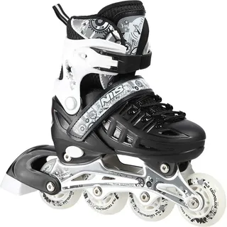 Nils Extreme 4in1 Inline-/Schlittschuhe Schwarz (NH10905) Verstellbare Skates für Straße und Eis - Schwarz - 39-42