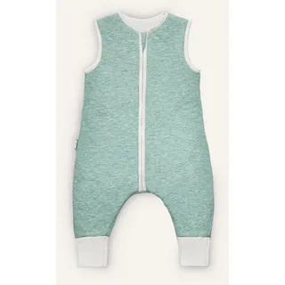 Ehrenkind Babyschlafsack Ganzjahresschlafsack mit Beinen und Wollfüllung, 100% Bio-Baumwolle (Ganzjährig verwendbar, Für ein optimales Schlafklima), Sorgt für wohlige Wärme ohne zu überhitzen grün 70
