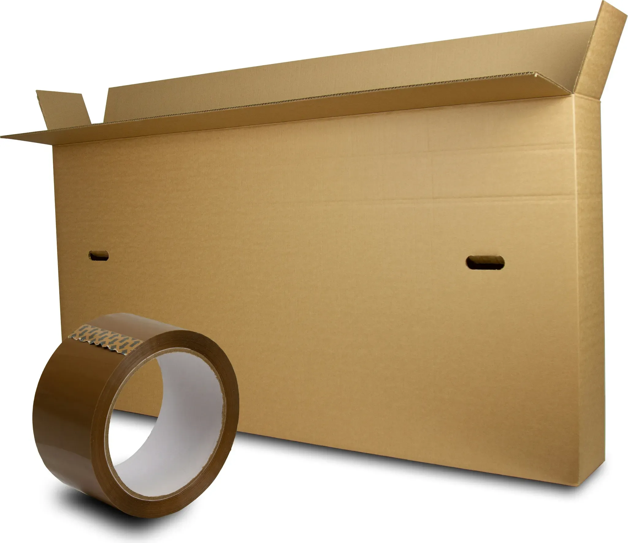 Paket AG Fahrradkarton 180 x 35 x 100 cm (1800 x 350 x 1000 mm), Braun, E-Bike Karton, Schutz für Transport, Pappe, Max. 55 kg