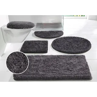 Badematte »Micro exclusiv«, rutschhemmend beschichtet, strapazierfähig-schnell trocknend, Badteppich, Badematten auch als 3 teiliges Set & rund erhältlich 90224562-5 schiefer 1 St.