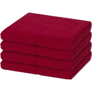 Handtuch 4 x 50 x 100 cm ruby
