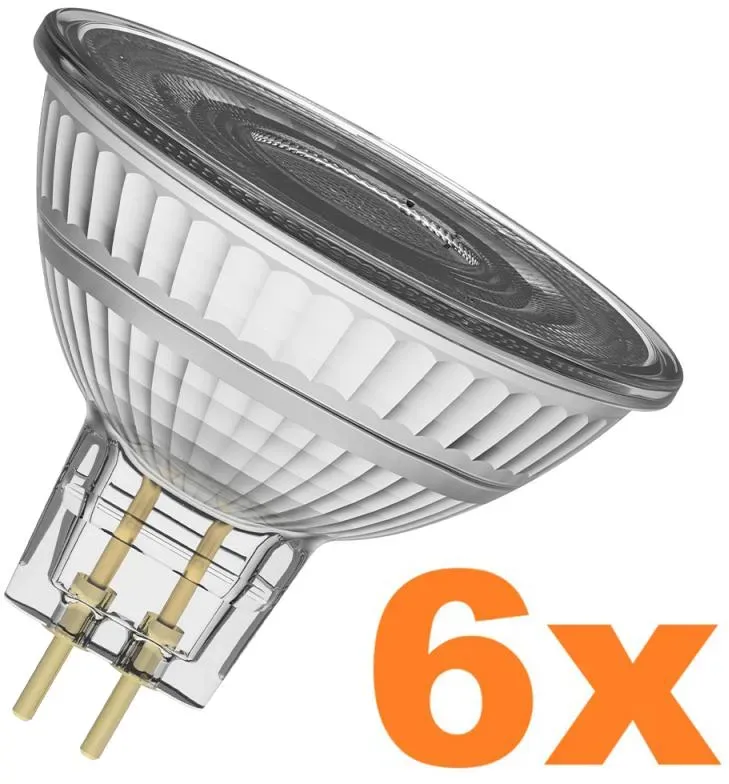 6er Sparpack OSRAM LED VALUE PAR 16 GU5.3 LED Strahler 3,4W=20W 36° 12V 2700K warmweißes Licht zur Akzentbeleuchtung hohe Farbwiedergabe