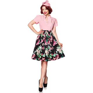 Highwaist Retro Rock mit Kellerfalten S - S