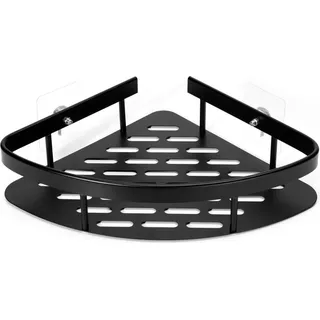 LUSAKA Eckregal schwarz für das Bad