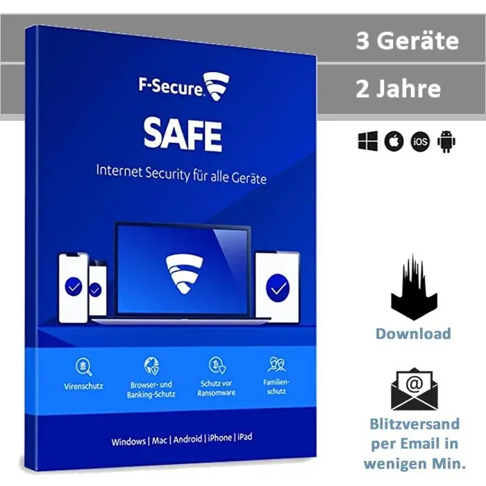 F-Secure Safe 2026, 3 Geräte - 2 Jahre, Download