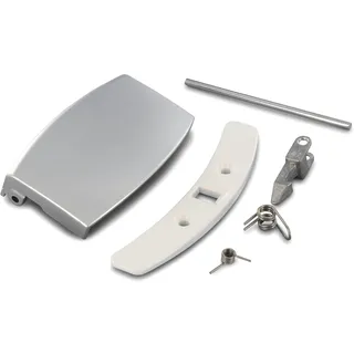 DL-pro Türgriff für AEG Electrolux 405508555/1 4055085551 Griff Handgriff Türöffner Öffner silbern Set kpl mit Schließnase etc für Waschmaschine