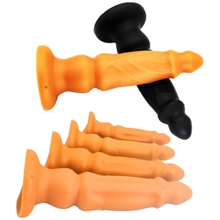 Kuaecr Riesige Lange Analdildos Weiches Silikon Realistische Dildos Dildo Mit Saugnapf Groß Schwer Analplug Prostata Massage Analspielzeuge Sexspielzeug für Anfänger Männer Frauen (Schwarz-XL)