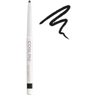 Cosline Cosmetics Kajal wasserfest, langanhaltend, cremig, 25 Farben, intensive Pigmentierung schwarz