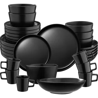 Tectake Una Kombiservice 30-tlg. schwarz