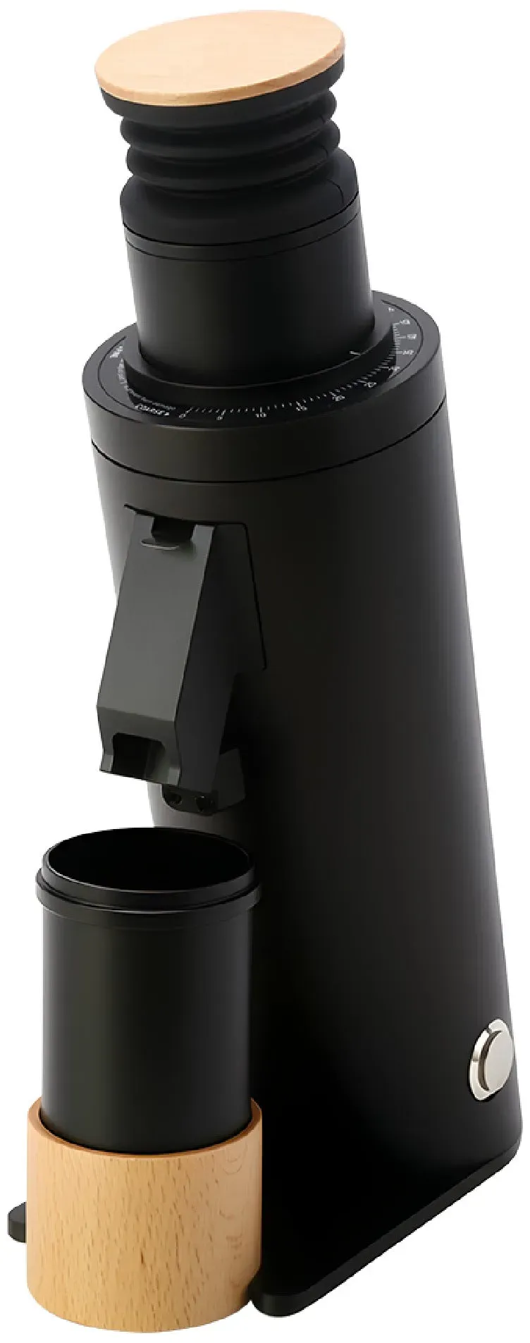 ROASTLY DF64V GEN 3 V3 Single-Dose Coffee Grinder for Espresso & Filter Coffee, Aluminum Housing with Wood Details, Matte Black – precise grind size...
