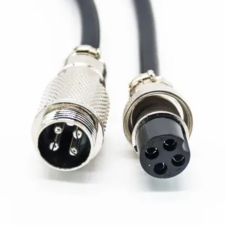 ELECBEE GX16 4Polige Luftfahrt Kabelbaugruppen Luft Stecker Buchse Steckerkabel 1M Buchse auf Stecker 4Poliger GX16 Stecker