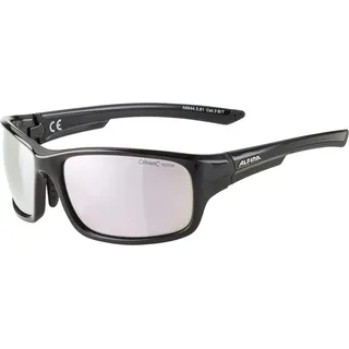 ALPINA LYRON S - Verspiegelte und Bruchsichere Sport- & Fahrradbrille Mit 100% UV-Schutz Für Erwachsene, black gloss, One Size