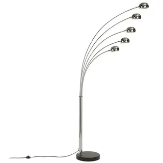 Riess-Ambiente Invicta Five Lights 205cm Chrom mit Marmorfuß Schwarz Höhe
