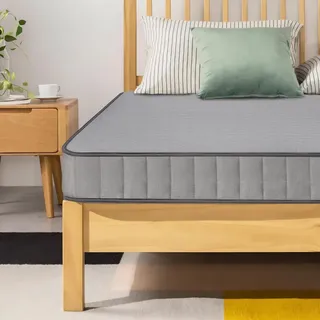 Federkernmatratze 90x200, 8-Zonen-Federkernmatratze mit Komfortschaum und Mikrofaserbezug, Matratzen für Kinder und Erwachsene,18cm