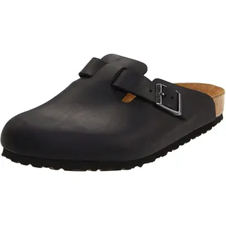 Birkenstock Boston Nubukleder geölt schmal schwarz 37
