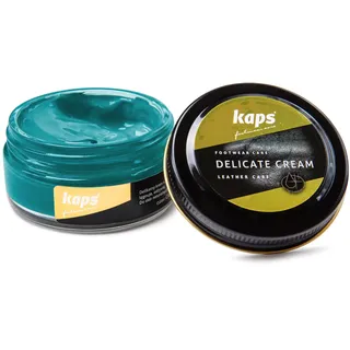 Kaps Schuhcreme für Glattes und Genarbtes Leder - Schuhpflege - Delicate Cream (165 - Türkis - Turquoise) - 50ml - 1.70 fl.oz.
