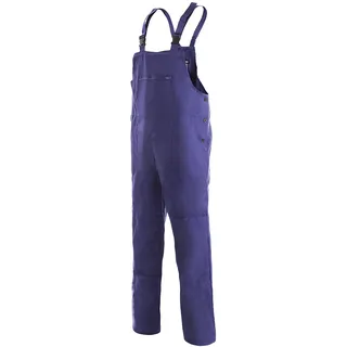 CXS Franta Arbeitslatzhose Herren 100% Baumwolle - Sehr Stabile Strapazierfähige Arbeitshose mit Hosenträger Gartenhose Bundhose Cargohose Arbeitsoveral (Blau, Größe 62) - 62