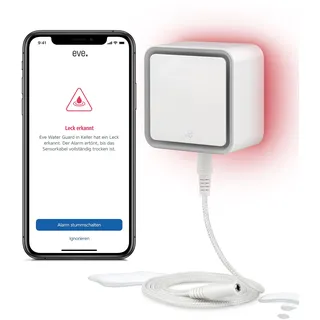 Eve Water Guard Smarter Wassermelder Apple HomeKit Thread kompatibel (10EBZ8701 - 20EZG8701)