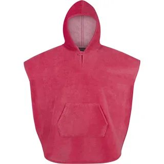 normani Kinder Badeponcho - Badehandtuch für Kleinkinder aus Baumwolle mit Kapuze - Badetuch Bademantel Farbe Pink Größe 70 cm x 75 cm