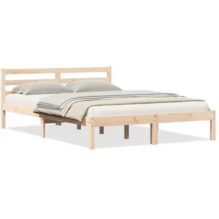 vidaXL vidaXL, Bettgestell mit Kopfteil 140x220 cm)