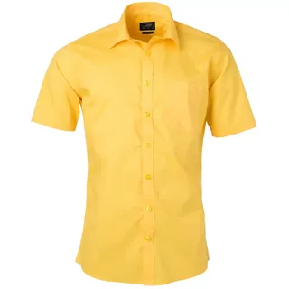 Kurzarm Hemd "JN680" - L - yellow