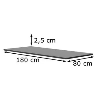 FlexiSpot Tischplatte schwarz rechteckig abgerundet 180,0 cm 80,0 cm