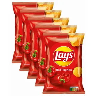 Lay's Chips - Lays Chips Paprika - 5 Tüten je 150 Gramm