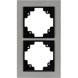 Unitec Abdeckrahmen 2-fach edelstahl, Serie Imola