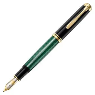 Pelikan Souverän M1000 Kolbenfüller schwarz/grün/gold M (mittel)