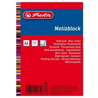 Herlitz 16 Herlitz Notizblöcke / DIN A6 / kariert
