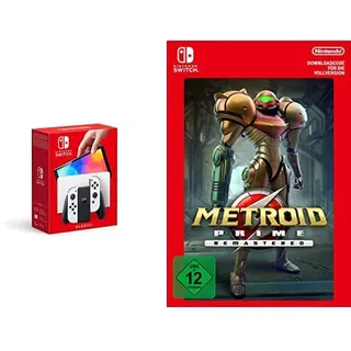 Nintendo Switch-Konsole (OLED-Modell) Weiß + Metroid Prime Remastered Standard | Nintendo Switch - DLC