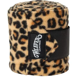 Weaver Leather Unisex-Erwachsene Polo-Beinbandagen, Leopardenmuster, 4 Stück Beinpflege, Leopard, 4-1/2" W x 9' L