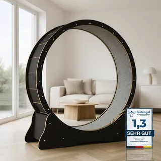 Katzenlaufrad 'Baghira' XXL Groß 120cm Innendurchmesser - Schwarz